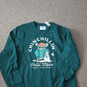 Ocean Current Kids Green Chill Vibes Sweatshirt